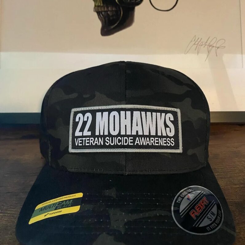 22Mohawks Black Multicam Hat